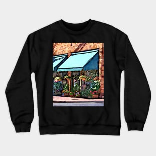 Mountianside NJ - Flower Shop With Green Awning Crewneck Sweatshirt